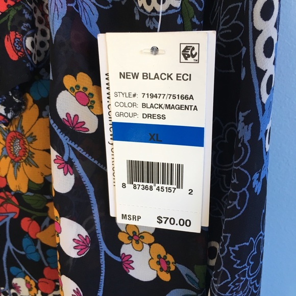NWOT eci New York floral maxi dress XL - Picture 5 of 8
